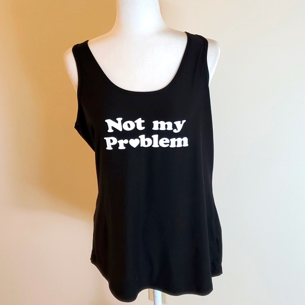 No boundaries black not my problem tank top